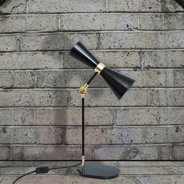 Cairo Mid-Century Brass Table Lamp - Image 2